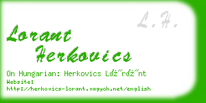 lorant herkovics business card